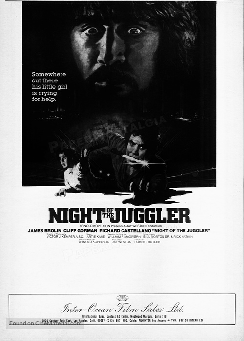 Night of the Juggler - poster