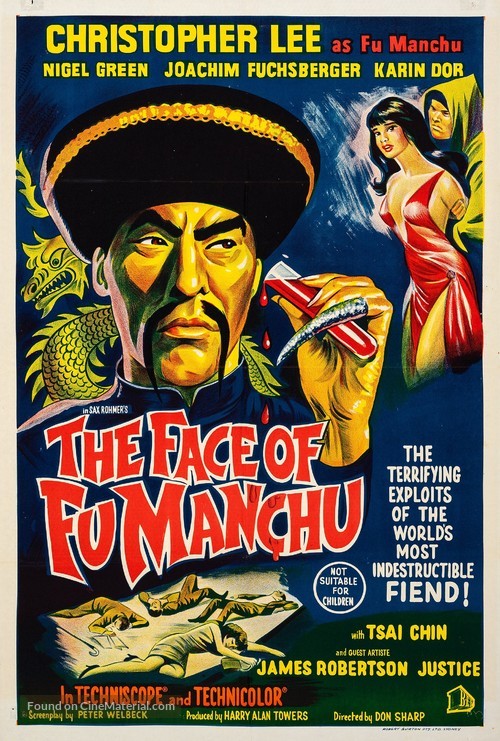 The Face of Fu Manchu - Australian Movie Poster