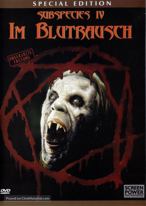 Subspecies 4: Bloodstorm - German Movie Cover