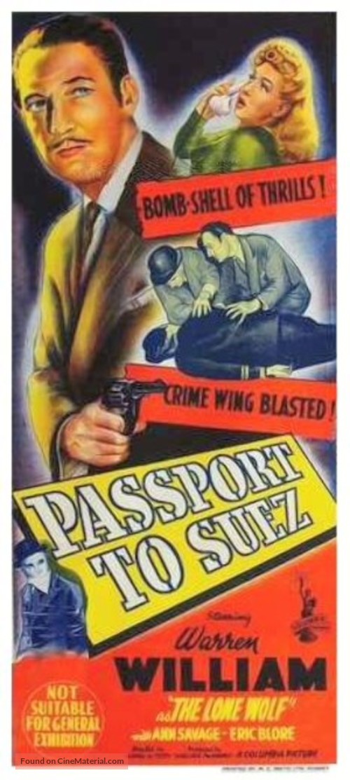 Passport to Suez - Australian Movie Poster