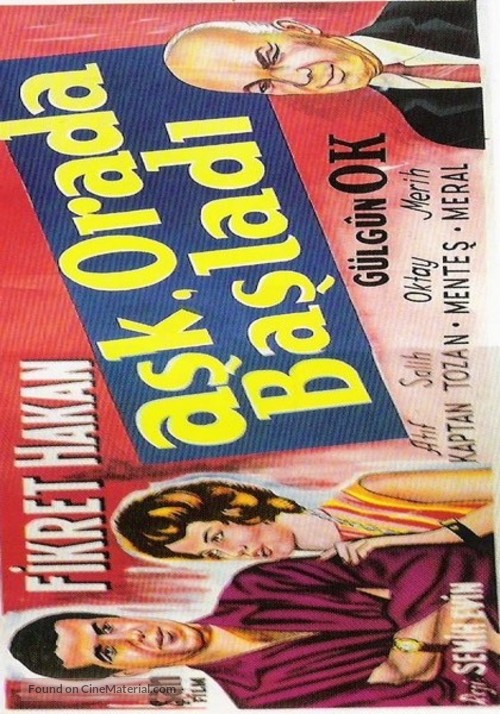 Ask orada basladi - Turkish Movie Poster