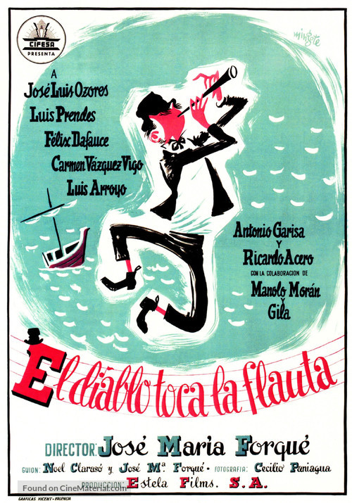 El diablo toca la flauta - Spanish Movie Poster