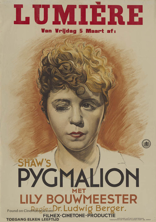 Pygmalion - Dutch Movie Poster