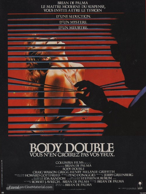 Body Double - French Movie Poster