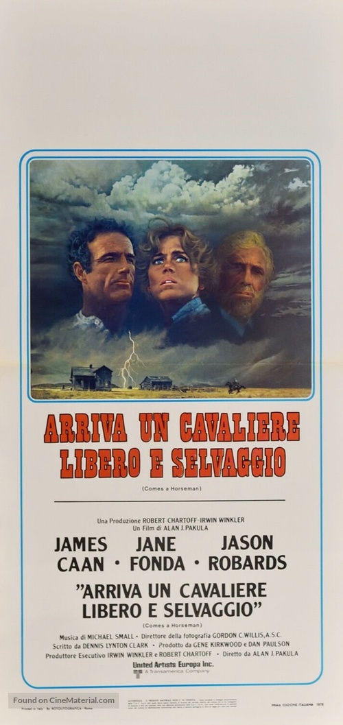 Comes a Horseman - Italian Movie Poster