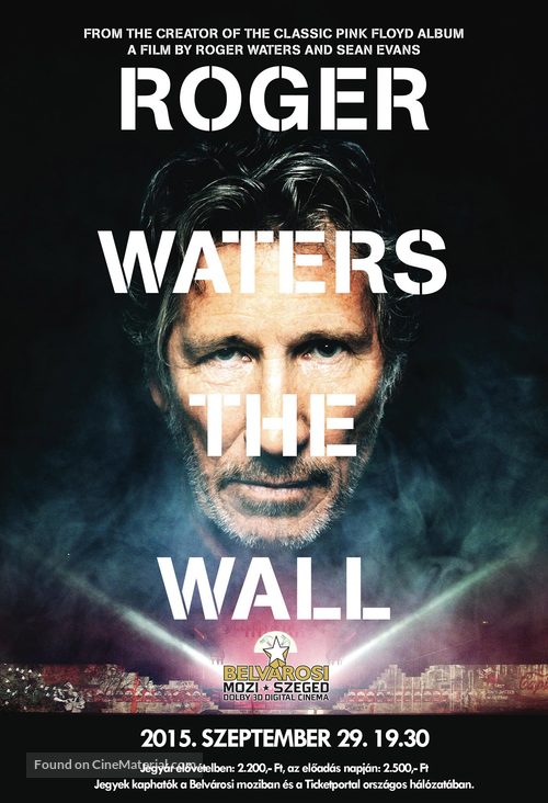 Roger Waters the Wall - Hungarian Movie Poster