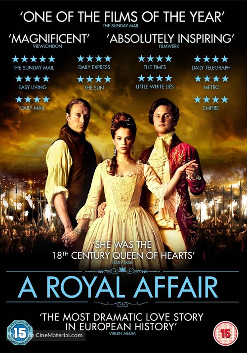 En kongelig aff&aelig;re - British DVD movie cover