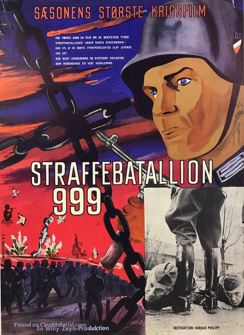 Strafbataillon 999 - Danish Movie Poster