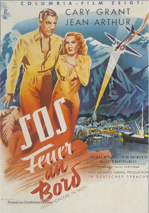 Only Angels Have Wings - German Movie Poster