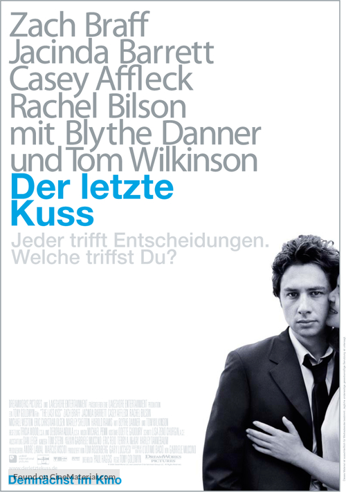 The Last Kiss - German Movie Poster