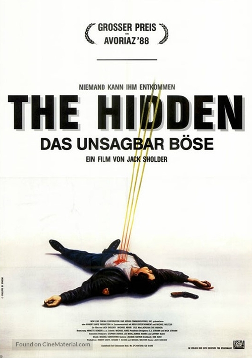 The Hidden - German Movie Poster