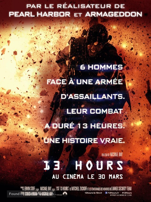 13 Hours: The Secret Soldiers of Benghazi - French Movie Poster