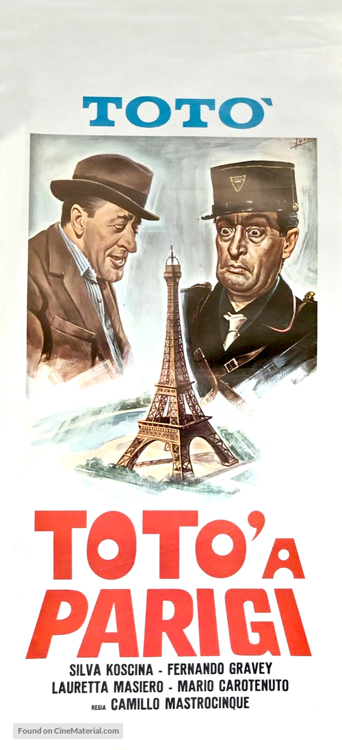 Tot&ograve; a Parigi - Italian Movie Poster