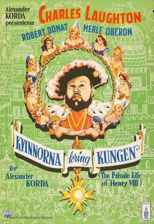 The Private Life of Henry VIII. - Swedish Re-release movie poster