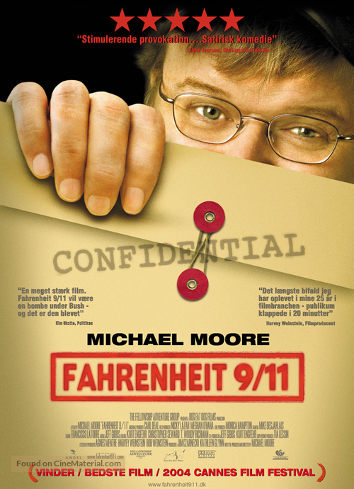 Fahrenheit 9/11 - Danish Movie Poster