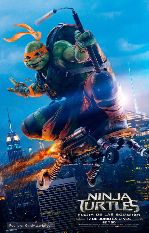 Teenage Mutant Ninja Turtles: Out of the Shadows - Spanish Movie Poster