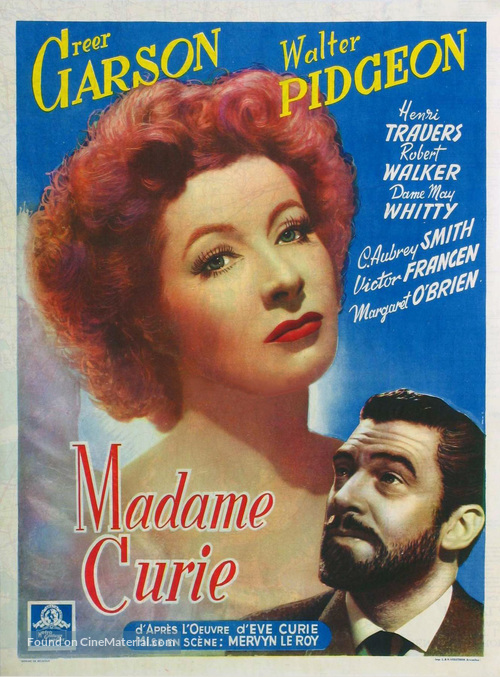 Madame Curie - Belgian Movie Poster