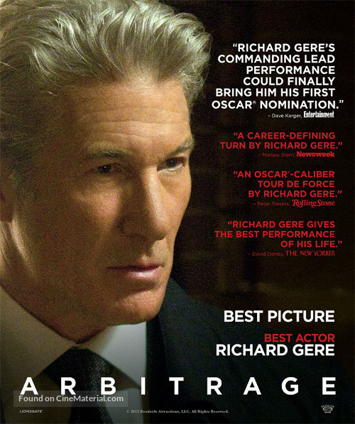 Arbitrage - For your consideration movie poster