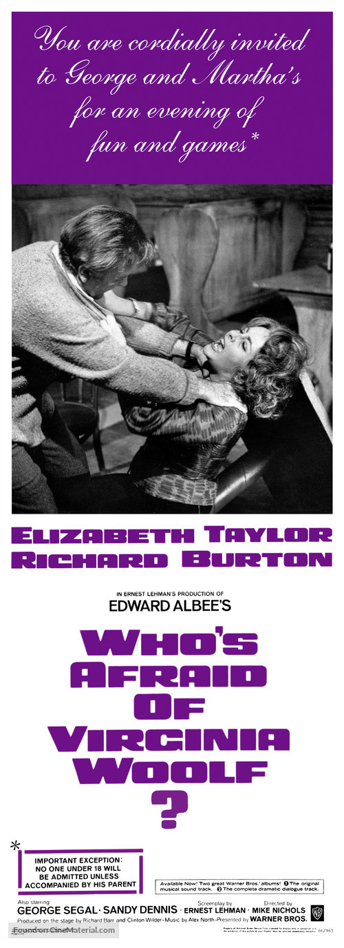 Who&#039;s Afraid of Virginia Woolf? - British Movie Poster