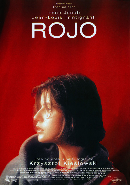 Trois couleurs: Rouge - Spanish Movie Poster