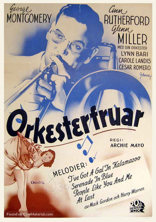 Orchestra Wives - Swedish Movie Poster