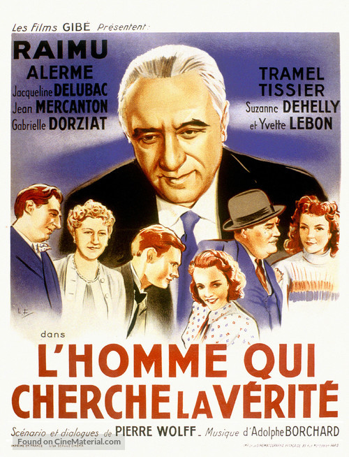 L&#039;homme qui cherche la v&eacute;rit&eacute; - French Movie Poster