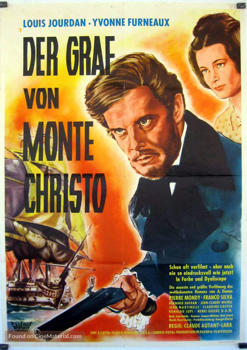 Le comte de Monte Cristo - German Movie Poster