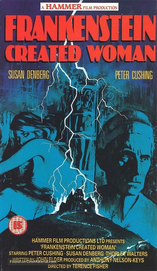 Frankenstein Created Woman - British VHS movie cover