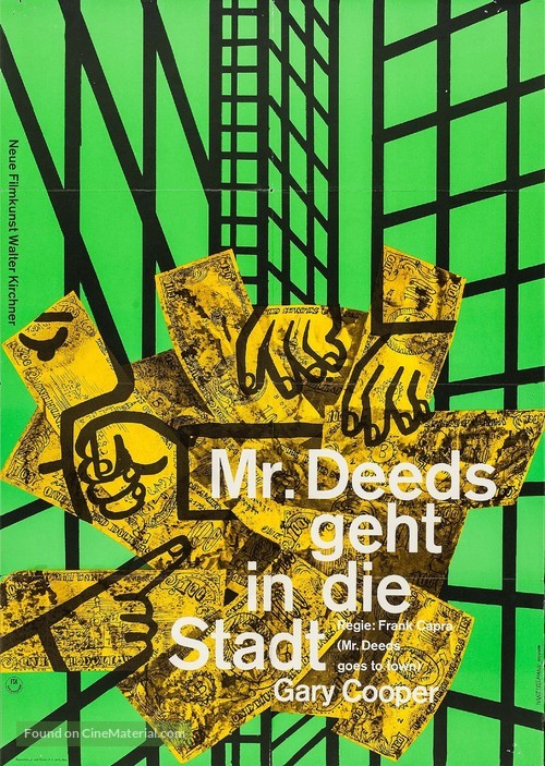 Mr. Deeds Goes to Town - German Re-release movie poster