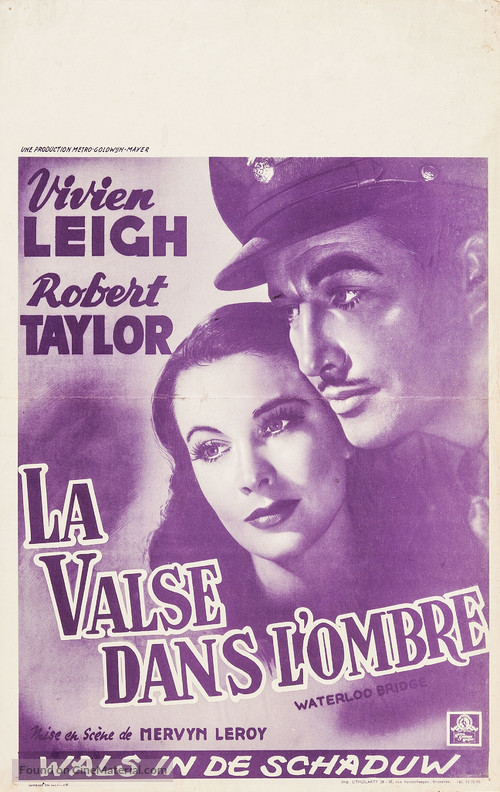 Waterloo Bridge - Belgian Movie Poster