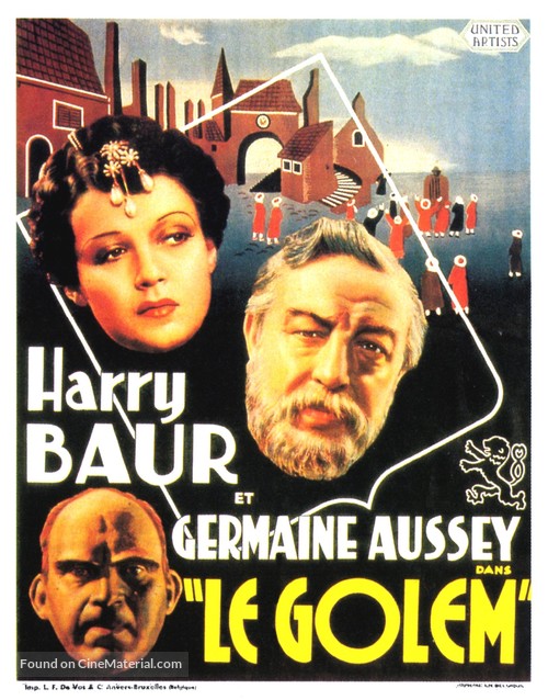 Le golem - Belgian Movie Poster