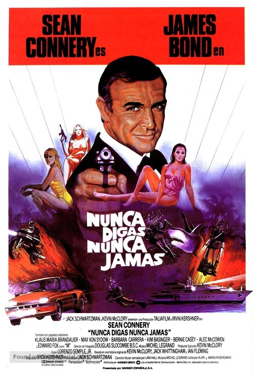 Never Say Never Again - Spanish Movie Poster