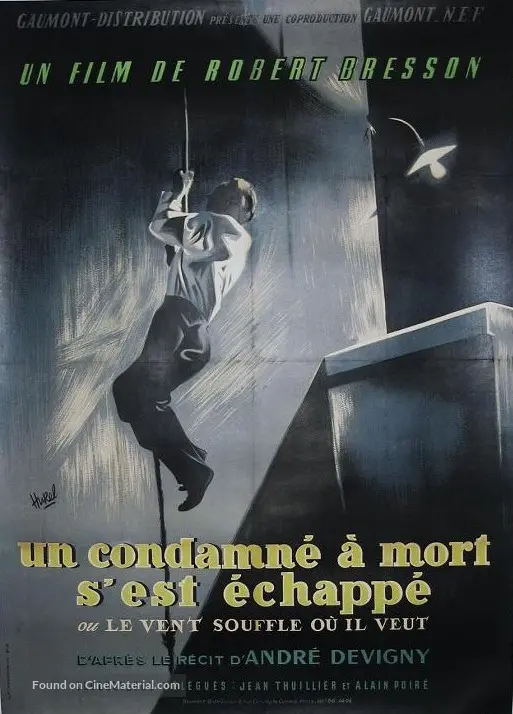 Un condamn&eacute; &agrave; mort s&#039;est &eacute;chapp&eacute; ou Le vent souffle o&ugrave; il veut - French Movie Poster