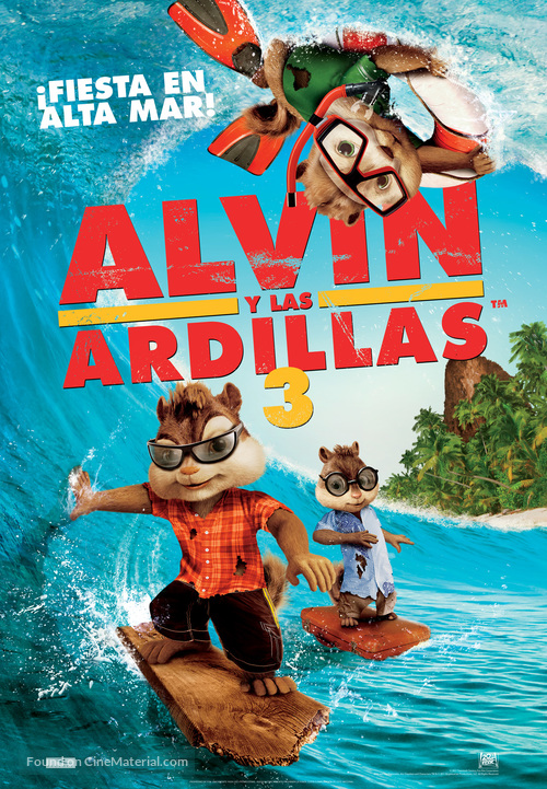 Alvin and the Chipmunks: Chipwrecked - Spanish Movie Poster