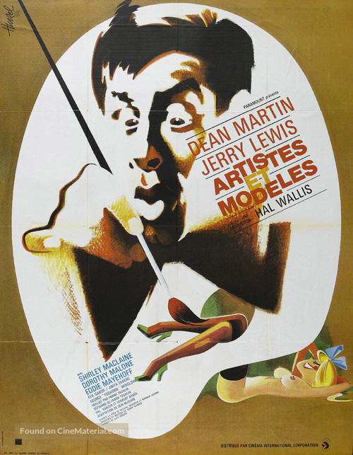 Artists and Models - French Re-release movie poster