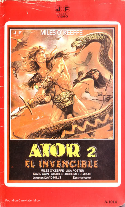 Ator 2 - L&#039;invincibile Orion - Spanish VHS movie cover