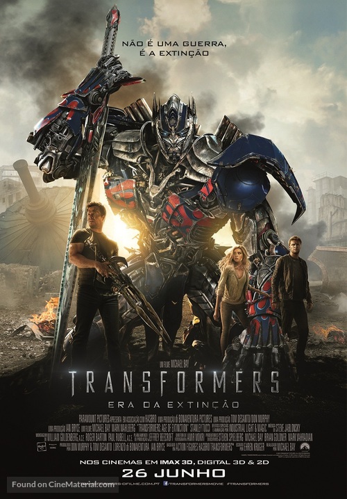 Transformers: Age of Extinction - Portuguese Movie Poster