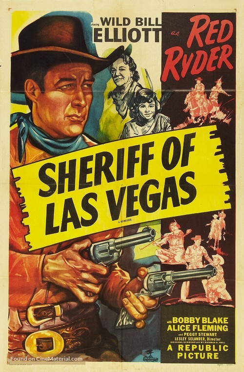 Sheriff of Las Vegas - Re-release movie poster