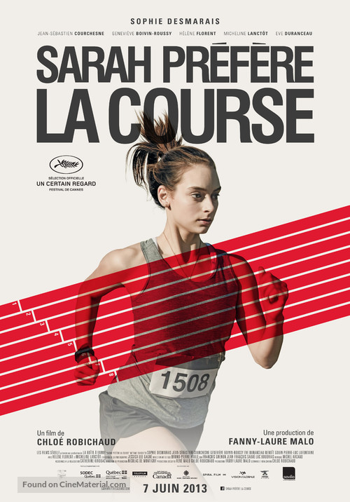 Sarah pr&eacute;f&egrave;re la course - Canadian Movie Poster