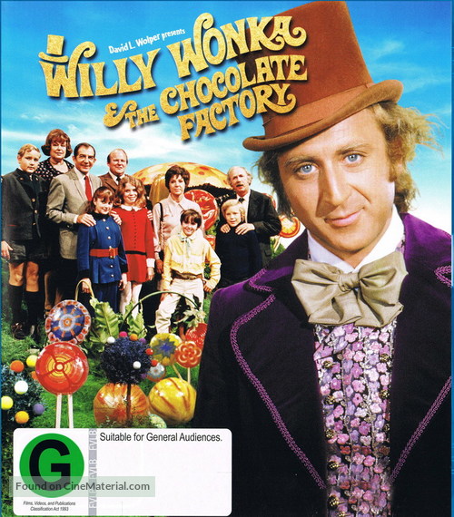 Willy Wonka &amp; the Chocolate Factory - New Zealand Blu-Ray movie cover