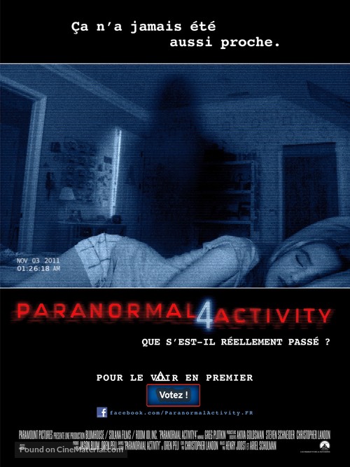 Paranormal Activity 4 - French Movie Poster