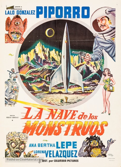 La nave de los monstruos - Mexican Movie Poster