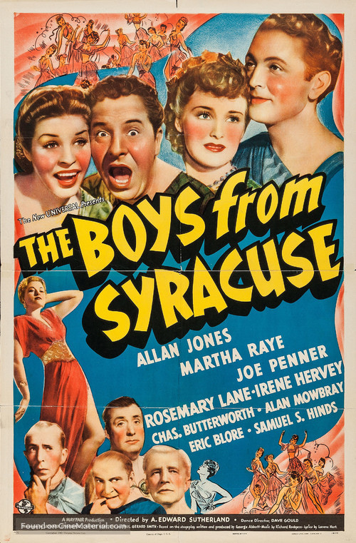 The Boys from Syracuse - Movie Poster