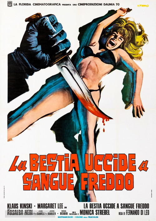 La bestia uccide a sangue freddo - Italian Movie Poster