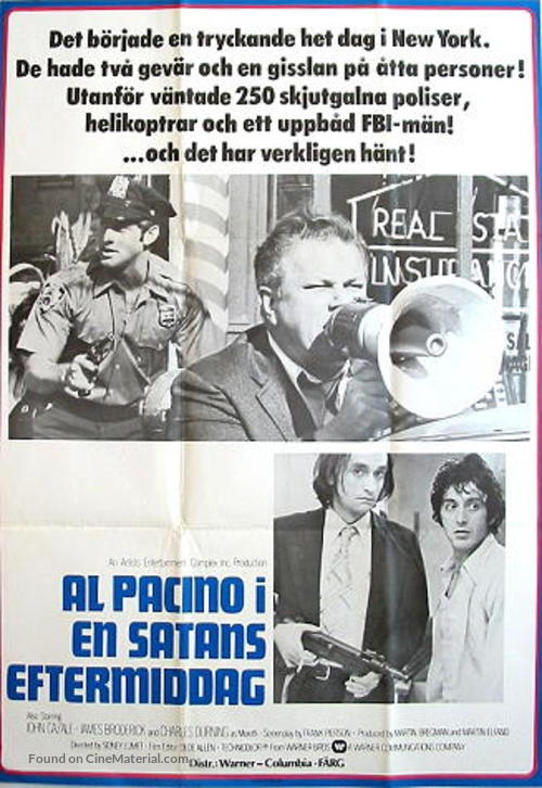Dog Day Afternoon - Swedish Movie Poster