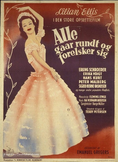 Alle g&aring;r rundt og forelsker sig - Danish Movie Poster