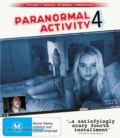 Paranormal Activity 4 - Australian Blu-Ray movie cover