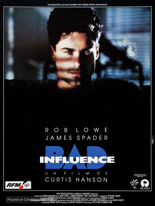 Bad Influence - French Movie Poster