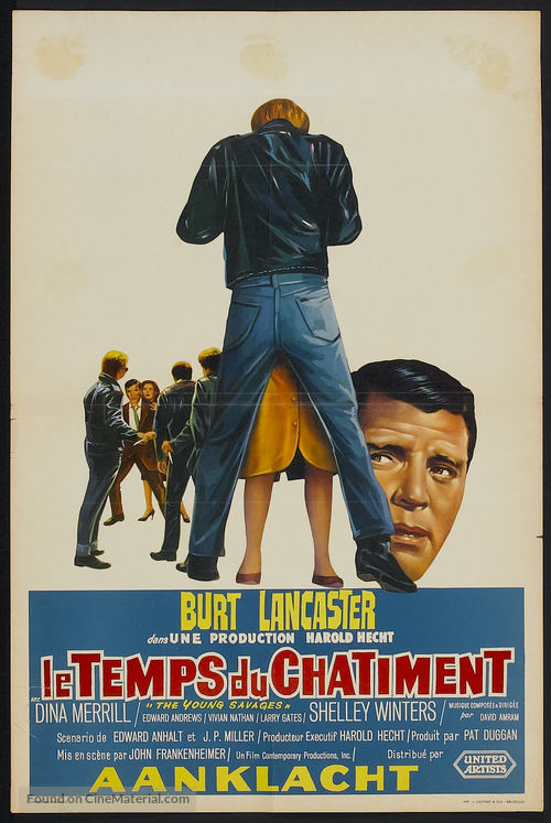 The Young Savages - Belgian Movie Poster