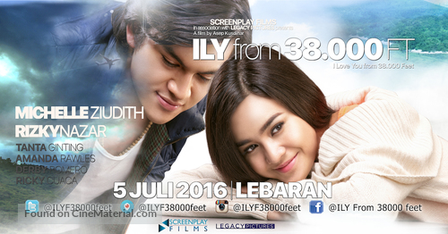 I Love You from 38000 Feet - Indonesian Movie Poster